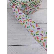 Лента репсовая с рисунком 25мм, цена за 1 м